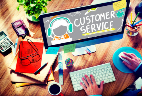 Customer Service Call Center Agent Care Concept